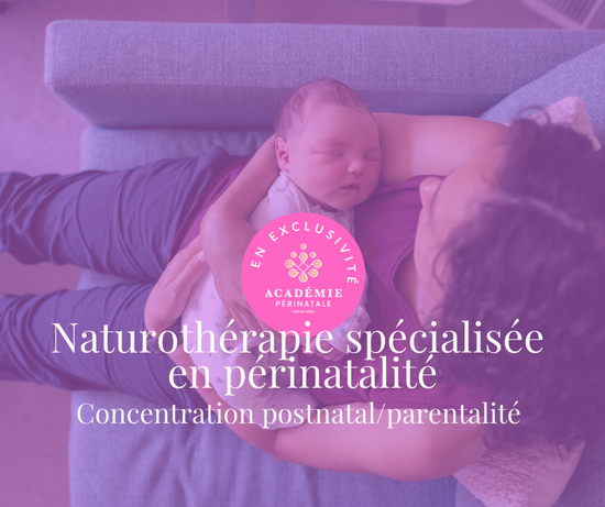 Naturothérapie spécialisée en périnatalité - Concentration postnatal/parentalité